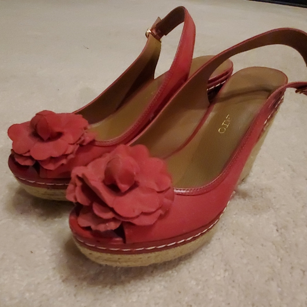 Franco Sarto Peep Toe Wedges
